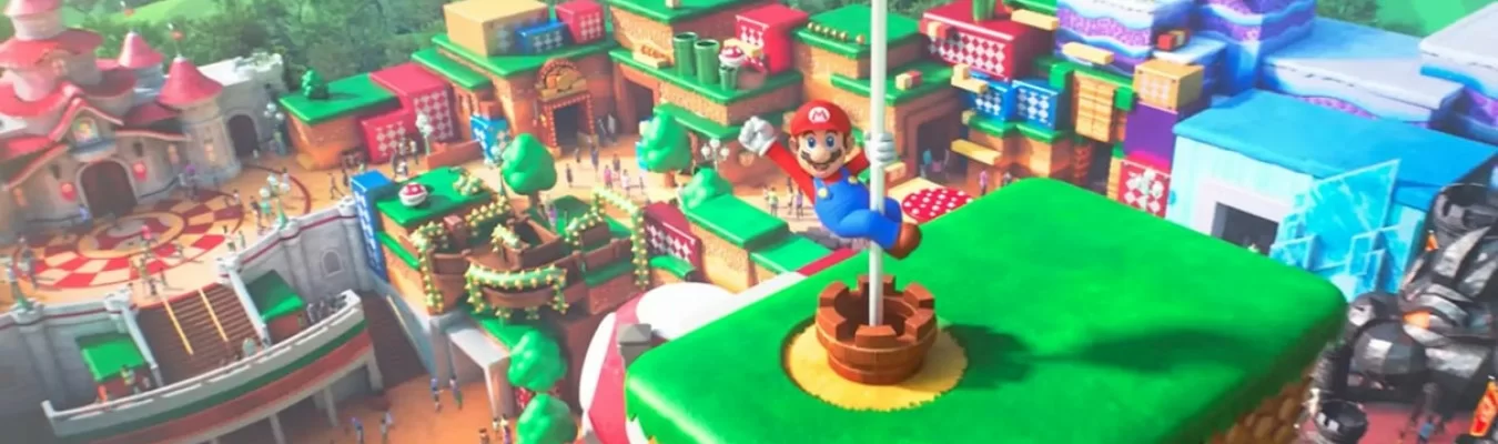 Foto aérea mostra que parque da Nintendo está praticamente pronto