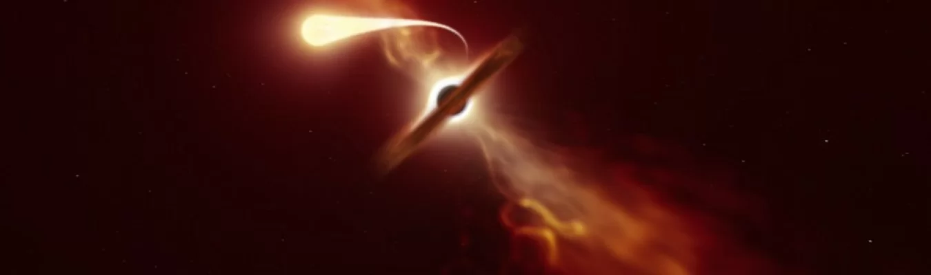 Telescópios registram momento em que estrela é engolida por buraco negro