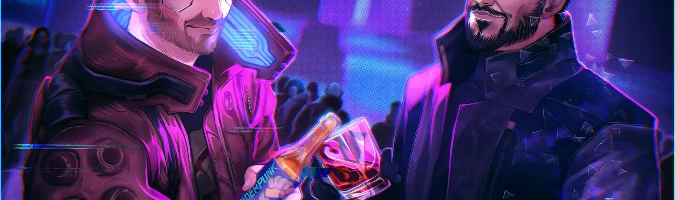 Eidos-Montréal divulga uma arte especial parabenizando a CD Projekt pelo lançamento de Cyberpunk 2077