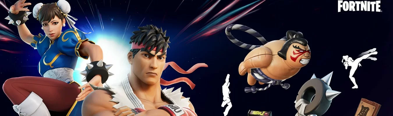 Visuais de Ryu e Chun-Li de Street Fighter já estão disponíveis em Fortnite