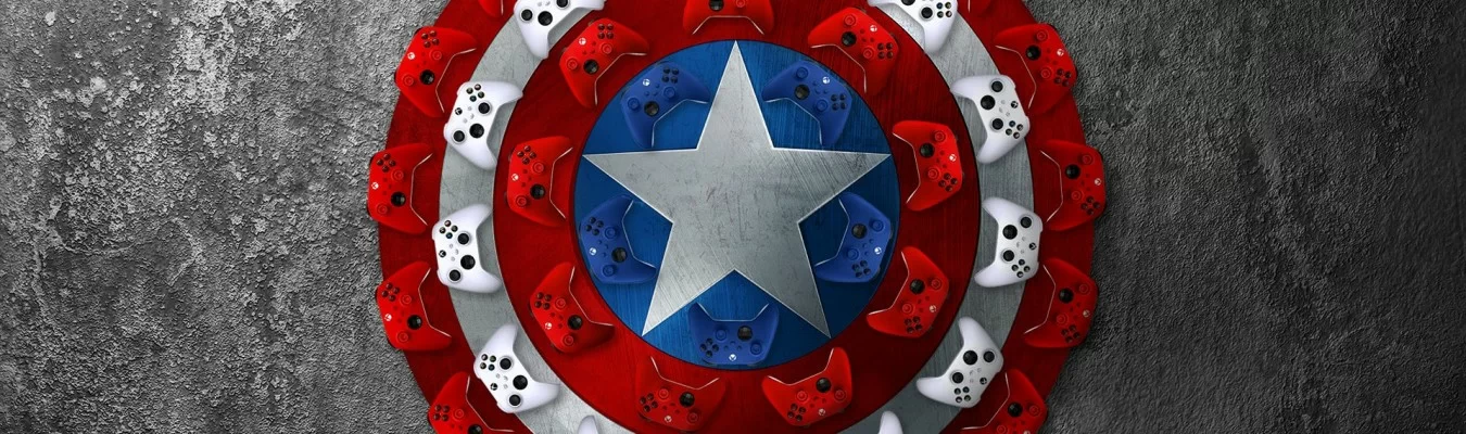 Microsoft cria um incrível logotipo do Capitão América utilizando controles do Xbox Series X|S