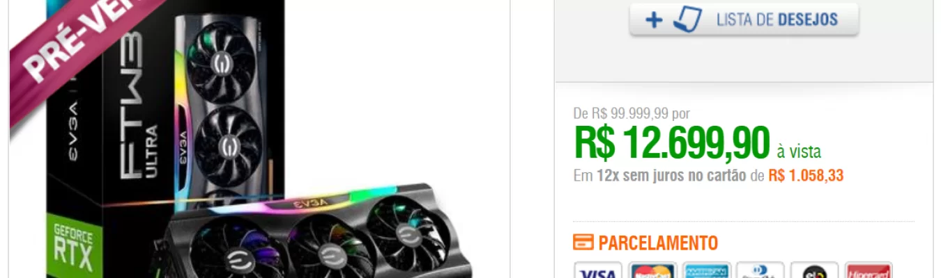 RTX 3070 Ti chega ao Brasil por R$ 12.699