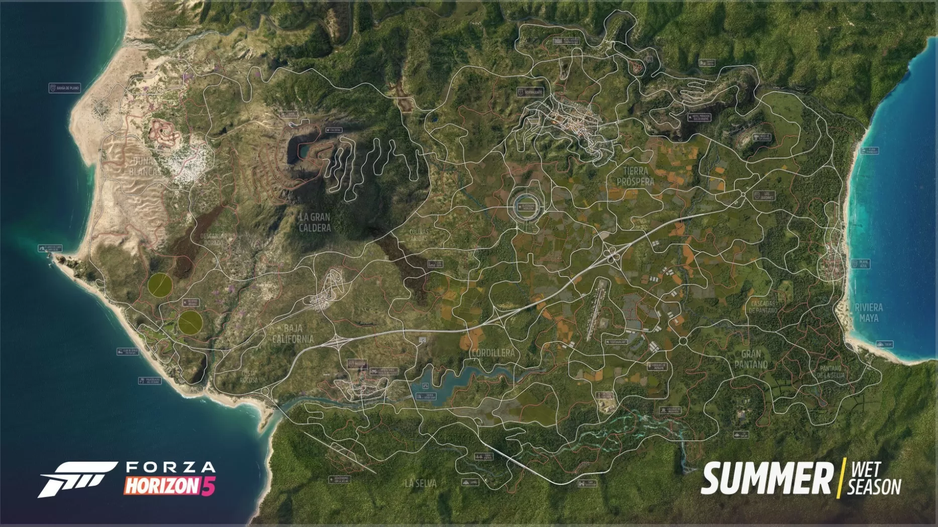 Mapa de Forza Horizon 5.