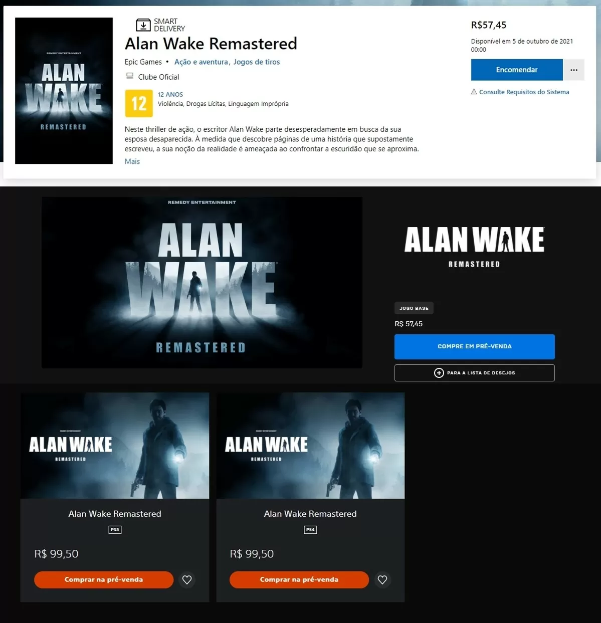 Alan Wake 2 recebe data de lançamento para 17 de outubro; pré-venda  disponível