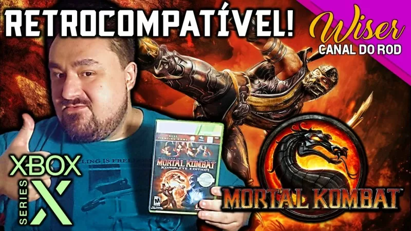 Mortal Kombat 9 (2011) FINALMENTE é RETRO COMPATÍVEL Com Consoles XBOX - Unboxing & Teste de Imagem!