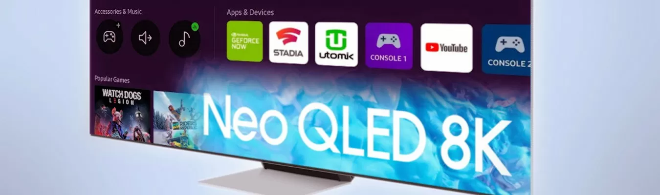 Nova linha de TVs da Samsung contará com suporte ao GeForce Now, Stadia e opção de comprar NFT
