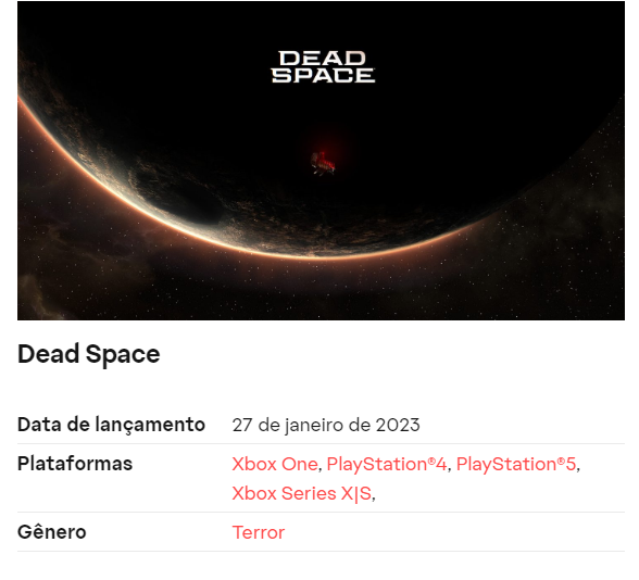 Parece que Dead Space Remake também será lançado para PS4 e Xbox One