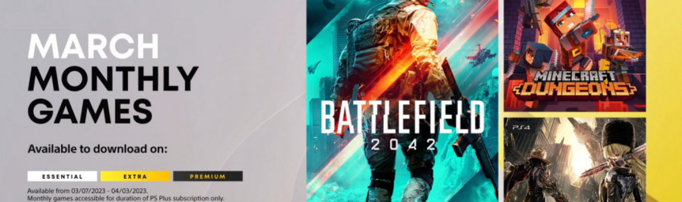 PlayStation Plus de Março conta com Battlefield 2042, Code Vein e mais