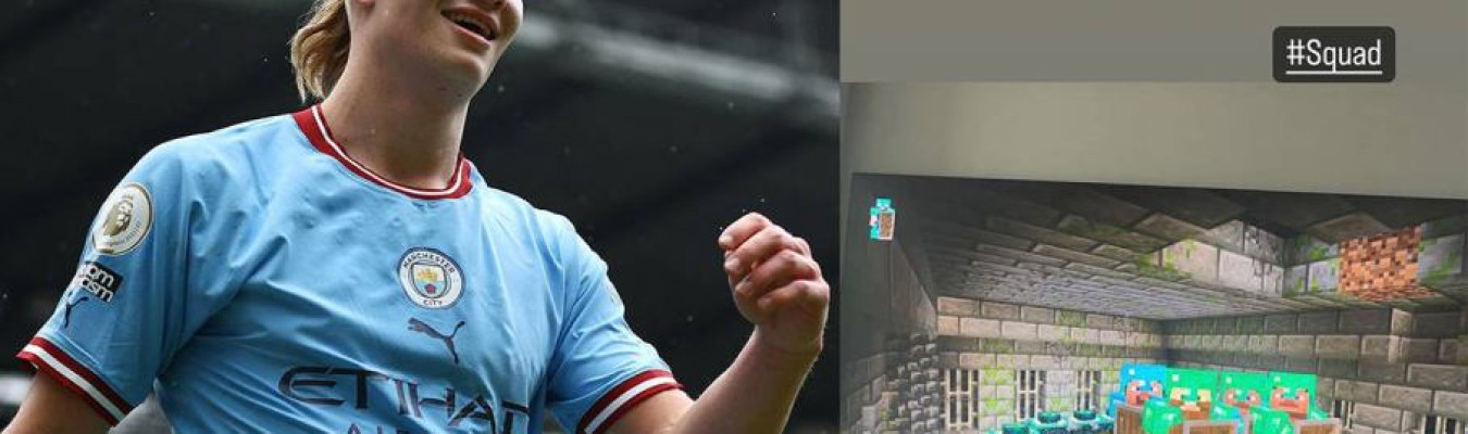 A estrela do Manchester City, Erling Haaland, inesperadamente é fã de Minecraft