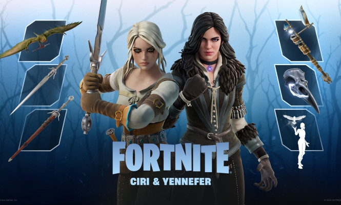 Ciri e Yennefer do universo The Witcher estão a caminho do Fortnite
