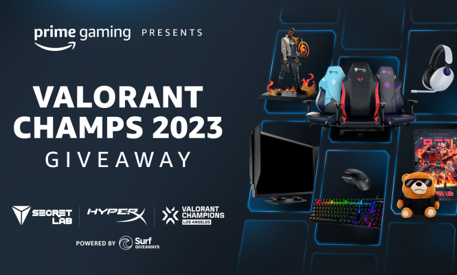 Prime Gaming e Riot Games realizam sorteio em comemoração ao VALORANT Champions 2023